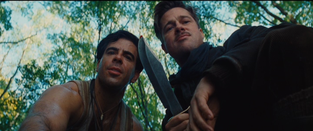 Low camera angle in Inglourious Basterds