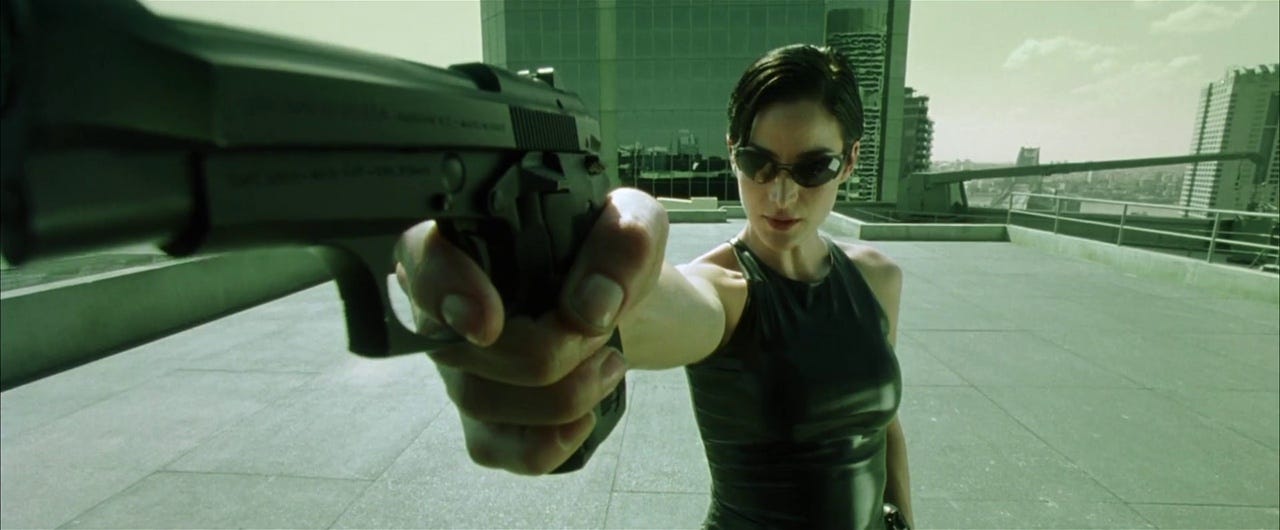 The dirty green dominant colour of The Matrix